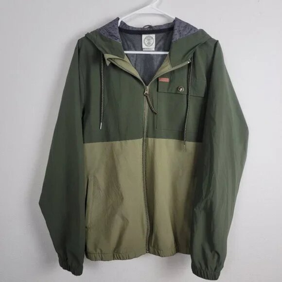 Voyager Men's Light Weight Windbreaker Water Resistant Hooded Rain Jacket Large - Picture 1 of 8